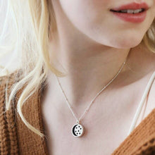Load image into Gallery viewer, Silver Moon & Semi Precious stone Pendant Necklace