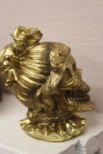 Load image into Gallery viewer, Gold Lady Skull Head -13cm