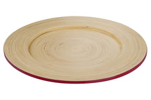 Load image into Gallery viewer, Sorbet Raspberry Colour Spun Bamboo - Set of Two Large Plates - 35cm