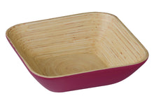 Load image into Gallery viewer, Sorbet Raspberry Colour Spun Bamboo Salad Bowl - 25cm