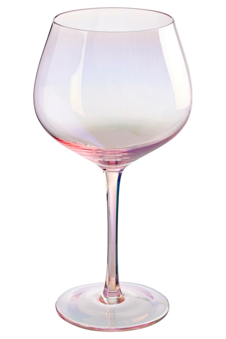 Set of 2 Pink Iridescent Gin Glasses