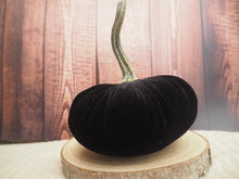 Load image into Gallery viewer, Black Velvet Handmade Pumpkin -  13cm