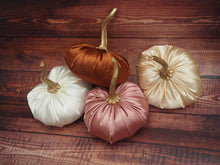 Load image into Gallery viewer, Champagne Satin Handmade Pumpkin - 13cm