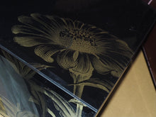 Load image into Gallery viewer, Luxe Fleur Black and Gold Glass Jewellery Box