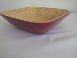 Sorbet Raspberry Colour Spun Bamboo Salad Bowl - 25cm