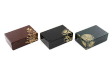 Load image into Gallery viewer, Luxe Fleur Black and Gold Glass Jewellery Box