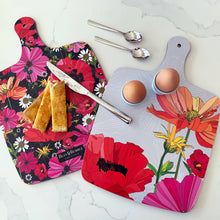Load image into Gallery viewer, Large Melamine Summer Poppies Floral Double Sided Cheese Board