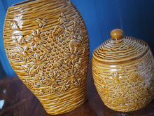 Load image into Gallery viewer, Caramel Colour Ceramic Bee Storage Jar
