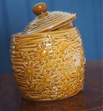 Load image into Gallery viewer, Caramel Colour Ceramic Bee Storage Jar