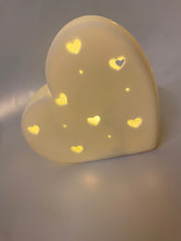 Load image into Gallery viewer, Ceramic LED light-up heart - 13cm
