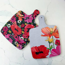 Load image into Gallery viewer, Large Melamine Summer Poppies Floral Double Sided Cheese Board