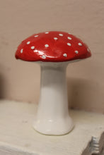 Load image into Gallery viewer, Red Ceramic Toadstool Ornament -13cm