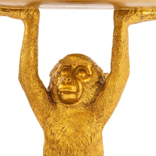 Load image into Gallery viewer, Gold Effect Monkey Side Table - 52.5cm