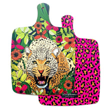 Load image into Gallery viewer, Double Sided Large Melamine Wild Cat Leopard Animal Print Cheese Board