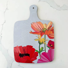 Load image into Gallery viewer, Large Melamine Summer Poppies Floral Double Sided Cheese Board