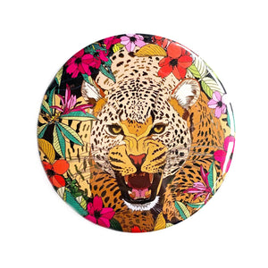 Bean and Bemble Wild Cat Jungle Leopard Pocket Mirror with Cotton Pouch