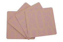 Load image into Gallery viewer, Pink and Gold Art Deco Style Coasters - Set of 4