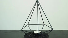 Load image into Gallery viewer, Black Geometric Wire Tealight Holder