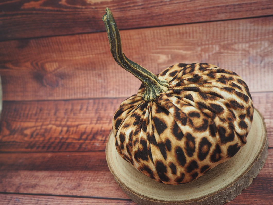 Leopard Print Handmade Pumpkin - 13cm