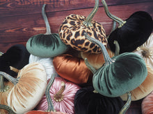 Load image into Gallery viewer, Olive Velvet Handmade Pumpkin - 13cm