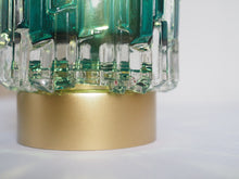 Load image into Gallery viewer, Teal Battery Operated Glass Table Lamp