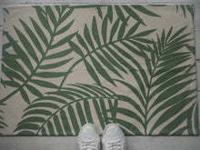 Load image into Gallery viewer, Small Palm Leaf Cotton Rug - 60cm x 90cm