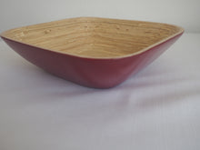 Load image into Gallery viewer, Sorbet Raspberry Colour Spun Bamboo Salad Bowl - 25cm
