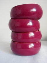 Load image into Gallery viewer, Sorbet Raspberry Colour Spun Bamboo Set of 4 Bowls