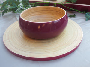 Sorbet Raspberry Colour Spun Bamboo Set of 4 Bowls