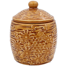Load image into Gallery viewer, Caramel Colour Ceramic Bee Storage Jar
