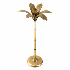 Gold Palm Tree Candle Holder - 41cm
