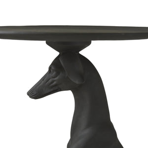 Matte Black Greyhound Side Table