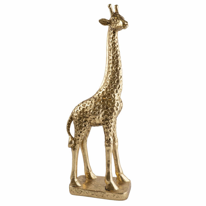 Gold Resin Standing Giraffe Ornament - 52cm