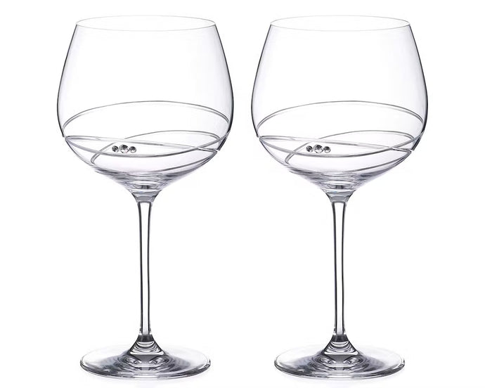 Set of 2 Swarovski Detailed Gin Glasses