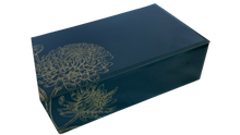 Load image into Gallery viewer, Luxe Fleur Dark Green and Gold Glass Jewellery Box