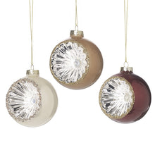 Load image into Gallery viewer, Pearlescent Cream Set of 2 Glossy Cut Out Baubles